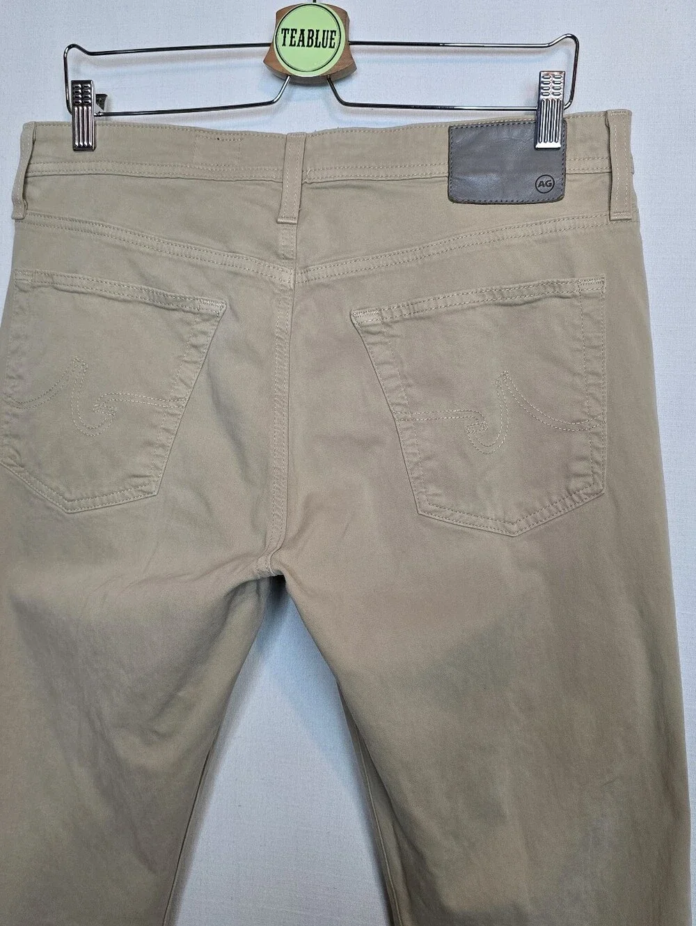 AG Adriano Goldschmied The Everett Slim Straight Jeans Khaki Stretch 33